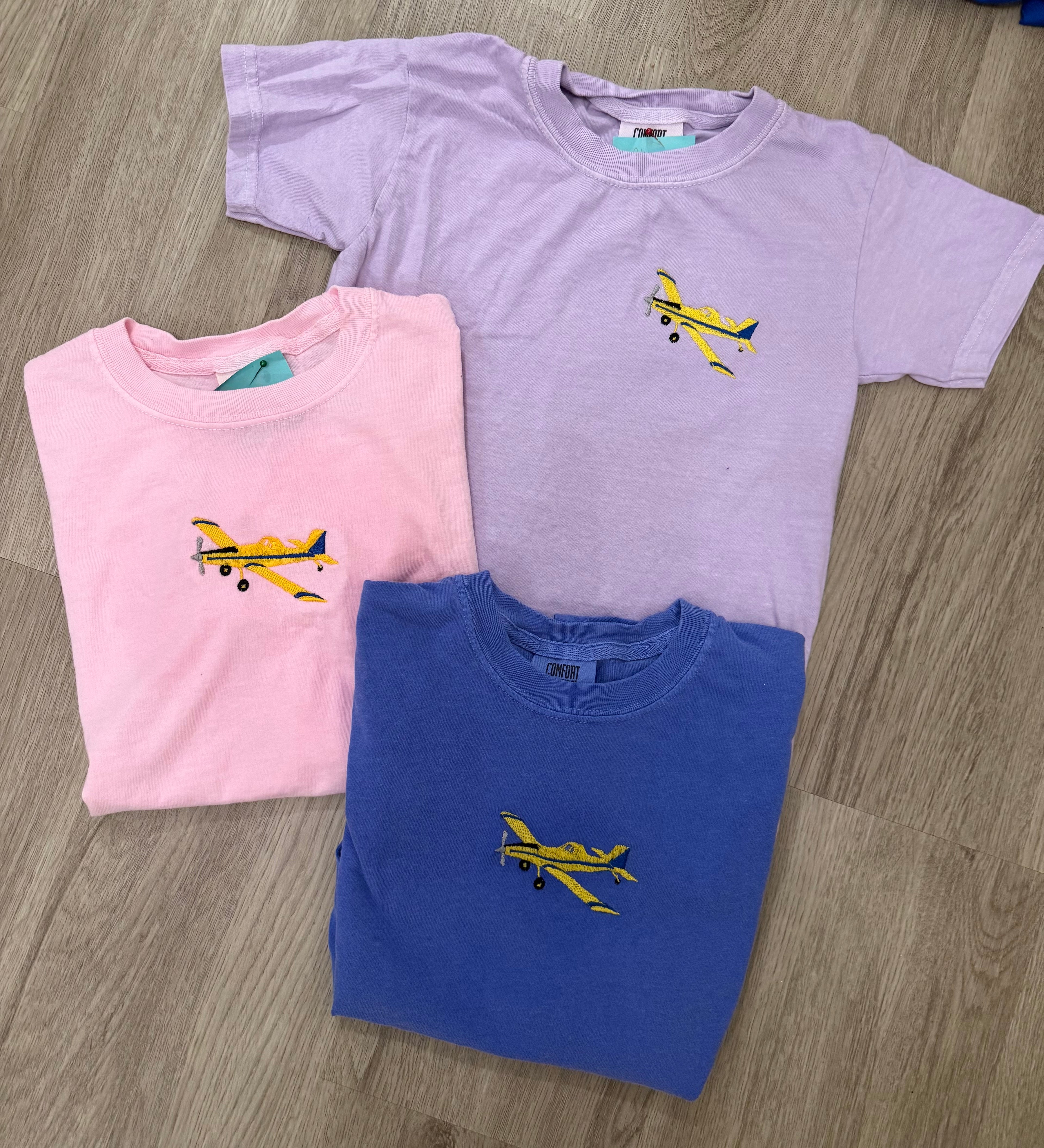Kids Comfort Color SS Tee - YB Plane