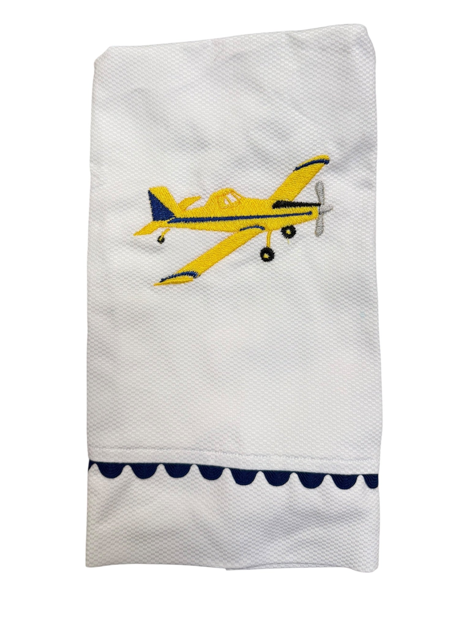 Scallop Cotton Pique Trim Guest Towel
